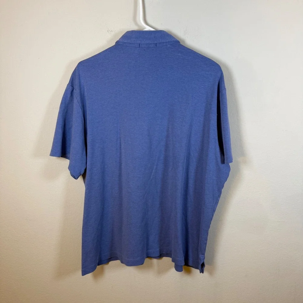 Polo Ralph Lauren Mens XL Classic Fit Blue Heather Short‎ Sleeve Polo Shirt